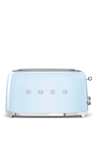 Smeg, 2x4 TSF02PBEU ekmek kızartma makinesi, 4 dilim için 2 yuva, 6 yaldız seviyesi, ısıtma fonksiyonu, buz çözme ve simit fonksiyonu, toplama çekmecesi, 1500W, pastel mavi ürün görseli 1
