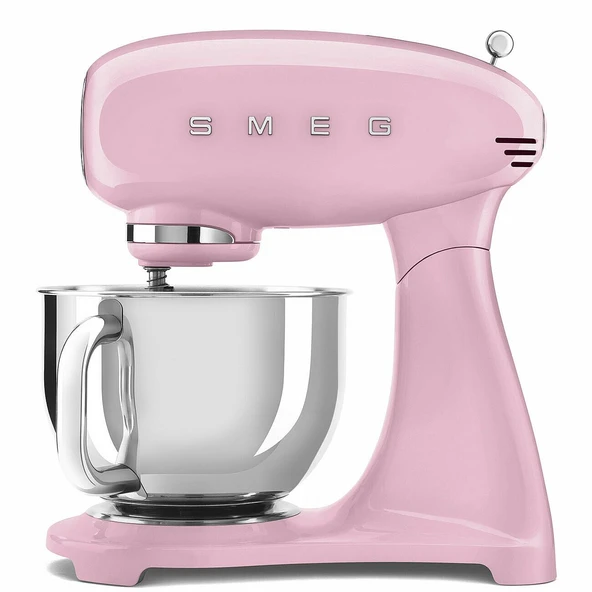 Smeg, SMF03PKEU mutfak robotu, 10 hız seviyesi, planet mikser, emniyet kapatmalı, 2 çırpma teli, paslanmaz çelik bilyeli sap, 800 W, gül ürün görseli 1