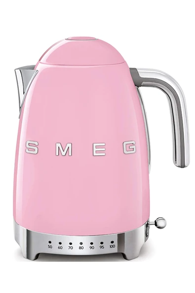 Smeg, değişken sıcaklık kazanı KLF04PKEU 1,7L artı sıcaklık seviyeleri, yıkanabilir kireç önleyici filtre, güvenlik promosyonu, su seviyesi göstergesi, zarflı, güç kaynağı 2400W, gül ürün görseli 1