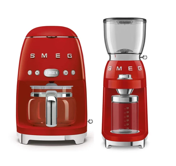 Smeg DCF02RDUS 50s Retro Style Drip Filter Coffee Maker Sche CGF01RDUS Kahveci - Kırmızı ürün görseli 1