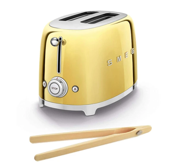 Smeg TSF01GOUS 50s Retro Style Toaster Hoffman ile - (Gold) 2 Slice ürün görseli 1