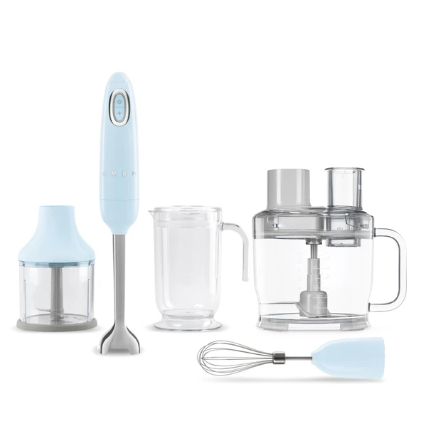 KOBİG Hand Blender & Food Processor Sche – HBF03 with HBFP11 Atament – Retro Style, 350W Motor, Değişken Hız, TritanTM Renew Bowl, 5-in-1 Fonksiyonellik, Pastel Blue ürün görseli 1