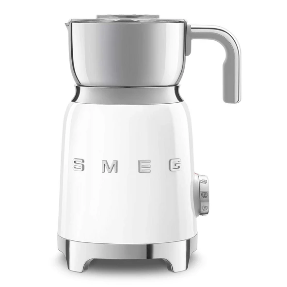 SMEG Retro 50s Style Milk Frother with 2 Disks 6 Preset Programme Hot or Cold Frothing and Induction Isıtma (Beyaz) ürün görseli 1