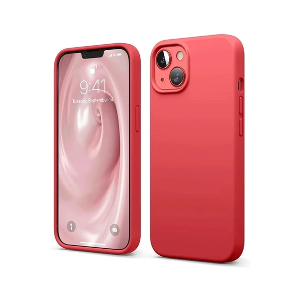 Apple İphone 14 Kılıf First Silikon - Kırmızı ürün görseli 1