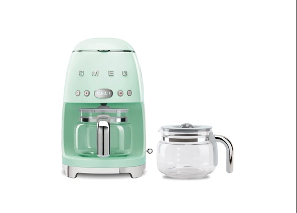 Smeg 50s Retro Drip Coffee Maker with Extra Glass Carafe (Pastel Green) ürün görseli 1