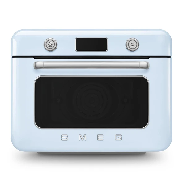 Smeg, COF01PBEU, buhar kombinasyonlu fırın, 10 pişirme fonksiyonu, 33 otomatik tarif, çıkarılabilir tank, buharda pişirme, kireç çözme fonksiyonu, 1800 W güç, pastel mavi ürün görseli 1