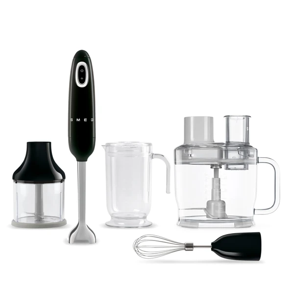 KOBİG Hand Blender & Food Processor Sche – HBF03 with HBFP11 Atament – Retro Style, 350W Motor, Değişken Hız, TritanTM Renew Bowl, 5-in-1 Fonksiyonellik, Black ürün görseli 1