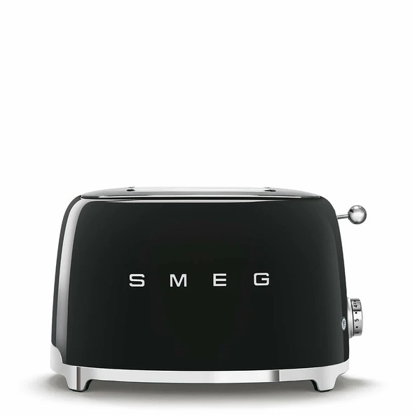 Smeg, 2x2 TSF01BLEU ekmek kızartma makinesi, 2 dilim için 2 yuva, 6 yaldız seviyesi, ısıtma fonksiyonu, buz çözme ve simit fonksiyonu, toplama çekmecesi, 950W, siyah ürün görseli 1