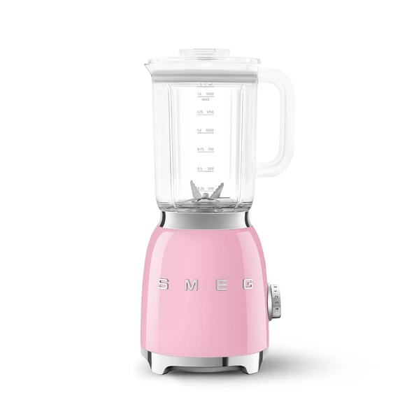Smeg, BLF03PKEU, 1,5 l stand mikser, 4 hız seviyesi, 4 otomatik program, çıkarılabilir çift bıçak, dozaj kapaklı şeffaf kapak açıklığı, kaymaz, 800W, gül ürün görseli 1