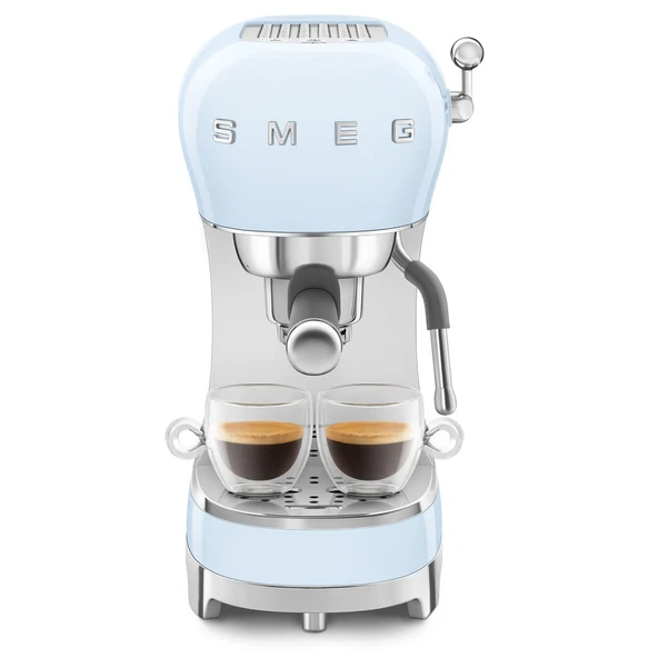Smeg Manual Espresso Machine with Steam Wand, 15 Bars of Basınç, paslanmaz Steel Porta Filter, Passive Cup Warmer, User Friendly Controls, and Measurement Scoop Tamper Made in Italy (Pastel Blue) ürün görseli 1