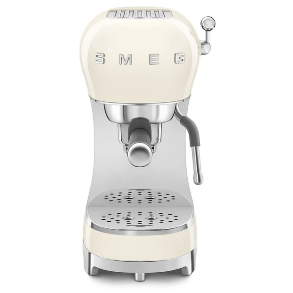 Smeg, espresso kahve makinesi ECF02CREU, cappuccino buhar fonksiyonu, termoblok, geniş fincan haznesi ve ikili kahve fonksiyonu, 1 L su deposu, kullanıcı dostu kontrol sistemi, 1350 W, krem ürün görseli 1