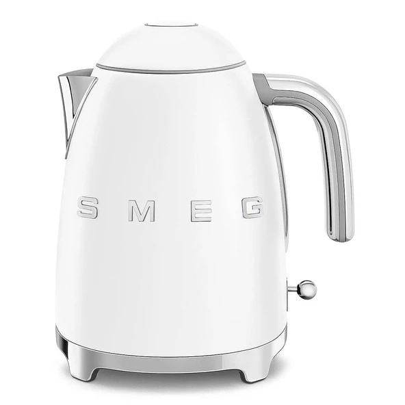 Smeg, KLF03WHMEU 1.7L su ısıtıcısı, yumuşak açılan sürahi kapağı, paslanmaz çelikten yapılmış çıkarılabilir kireç önleyici filtre, 100°C'de otomatik kapanma, kaymaz ayaklar, 2400W güç, mat beyaz ürün görseli 1