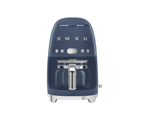 Smeg 50s Retro Style Estetik Drip Coffee Machine with 10 Cup Glass Carafe, Auto Start Feature, Keep Warm Plate, and Two Coffee Strength Settings (Navy Blue) ürün görseli 1