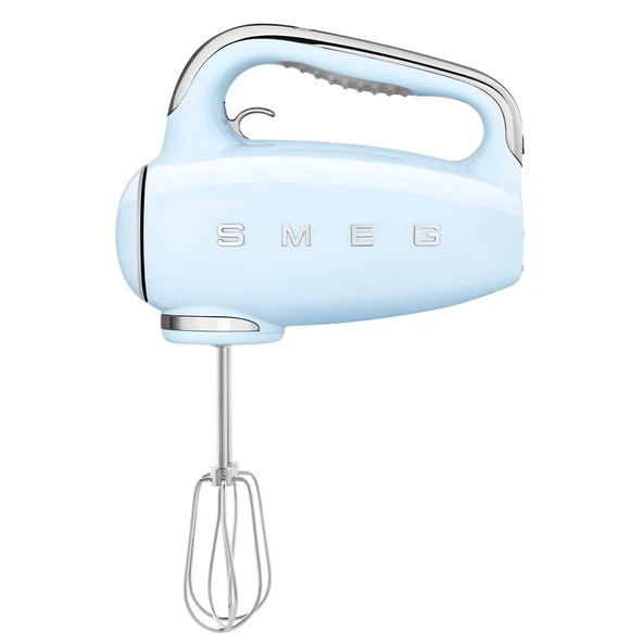 SMEG Pastel Blue 50s Retro Style Electric Hand Mikser with Set of Beaters, Set of Dough Hooks and Set of Whisks ürün görseli 1