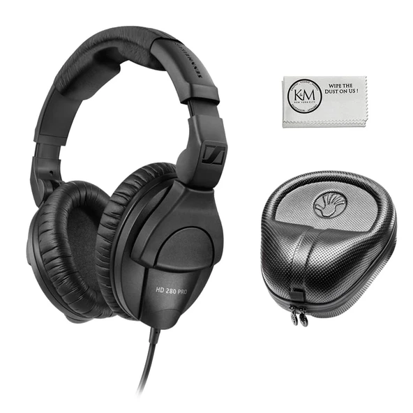 Sennheiser HD 280 Pro Circumaural Closed-Back Monitor Kulaklıklar Full-Sized Ear Case + Temizlik Kumaşı (3 Madde) ile Paketlendi ürün görseli 1