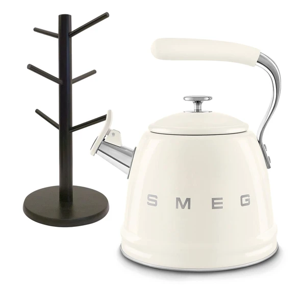SMEG 50s Retro Style Whistling Su & divvi! Mug Tree Sche - Cream ürün görseli 1