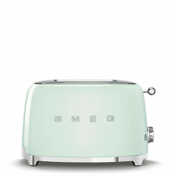 Smeg, 2x2 TSF01PGEU ekmek kızartma makinesi, 2 dilim için 2 yuva, 6 yaldız seviyesi, ısıtma fonksiyonu, buz çözme ve simit fonksiyonu, toplama çekmecesi, 950W, pastel yeşil ürün görseli 1