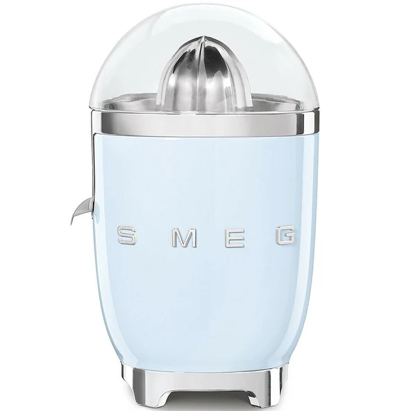 Smeg, Elektrikli narenciye sıkacağı CJF11PBEU, damlamaya dayanıklı ağızlık ve üniversal koni, kaymaz ayaklar, paslanmaz çelikten yapılmış filtre süzgeci ve pres konisi, 70 W, mavi ürün görseli 1