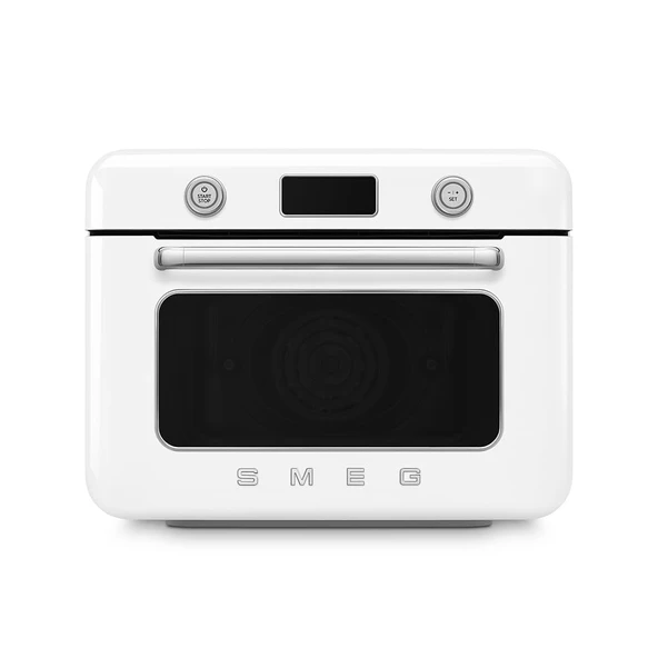 Smeg, COF01WHEU, buharlı kombi fırın, 10 pişirme fonksiyonu, 33 otomatik tarif, çıkarılabilir tank, buharda pişirme, kireç çözme fonksiyonu, 1800 W güç beyaz ürün görseli 1