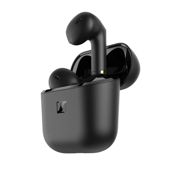 Sennheiser ACCENTUM Kulaklıklar açık kulak tasarımı, dinamik ses ve kablosuz Bluetooth kulaklık, IPX4 28 saat pil, USB-C şarj kutusu, müzik ve telefon görüşmeleri için, siyah ürün görseli 1