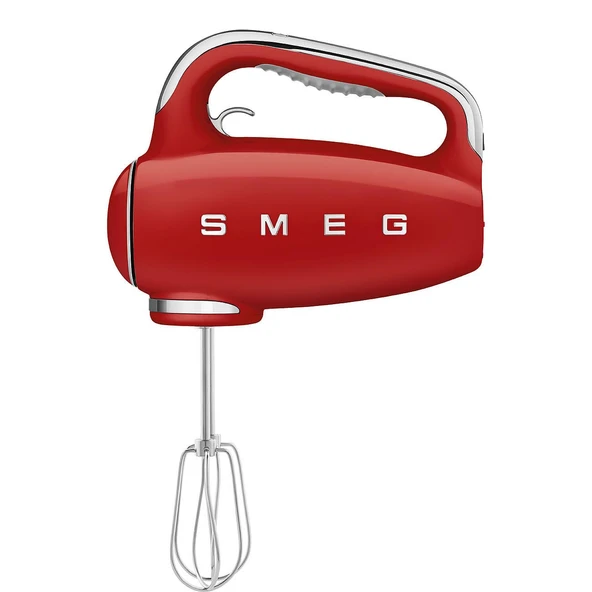 Smeg, HMF01RDEU Elektrikli Mikser, 9 hız seviyeli, turbo fonksiyonu, sorunsuz başlatma sistemi, 4 kamçı, 2 Ganci mikser ve kaplamalı, 250W, Kırmızı ürün görseli 1