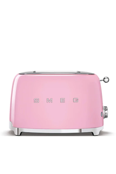 Smeg, 2x2 TSF01PKEU ekmek kızartma makinesi, 2 dilim için 2 yuva, 6 yaldız seviyesi, ısıtma fonksiyonu, buz çözme ve simit fonksiyonu, toplama çekmecesi, 950W, pembe ürün görseli 1