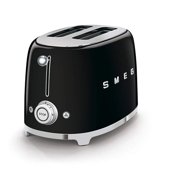 SMEG 2 Slice Toaster 6 Presets ve Defrost Function ve Reforce Crumb Tray (Black) ürün görseli 1