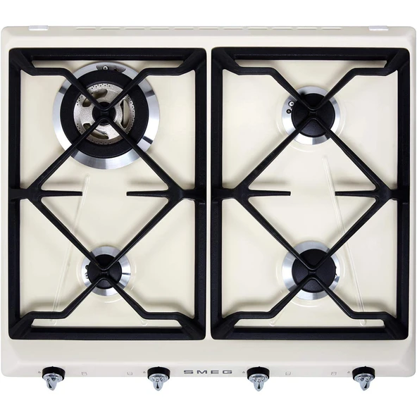 SMEG gazlı ocak VICTORIA - SR964PGH, krem/siyah ürün görseli 1