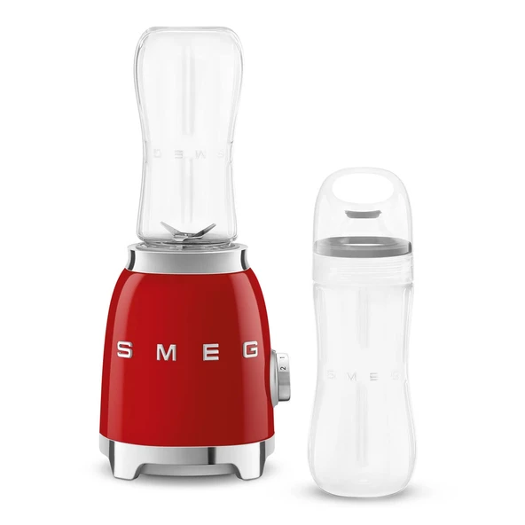 SMEG 50s Retro Style Personal Blender with Backlit Knob and Two 600 ML Honda Free şişe PBF01RDUS Red ürün görseli 1