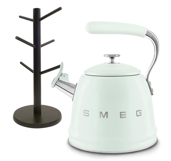 SMEG 50s Retro Style Whistling Su & divvi! Mug Tree Sche - Pastel Green ürün görseli 1
