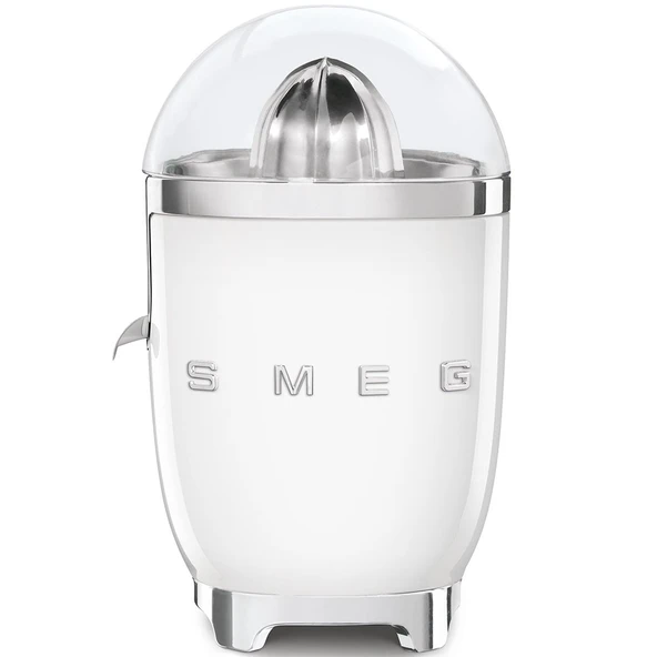 SMEG CJF11 Citrus Juicer – Retro Style Electric Juicer ile Paslanmaz Çelik Reamer, Anti-Drip Spout & BPA-Free Dome Lid – Easy Clean, One-Touch Operation-White ürün görseli 1