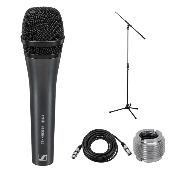 Sennheiser E 835 Dinamik Vocal Microphone Stand Cable Pouch Sche ürün görseli 1