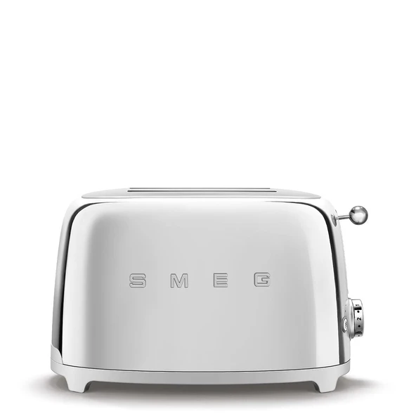 Smeg, 2x2 TSF01SSEU ekmek kızartma makinesi, 2 dilim için 2 yuva, 6 yaldız seviyesi, ısıtma fonksiyonu, buz çözme ve simit fonksiyonu, toplama çekmecesi, 950W, krom ürün görseli 1