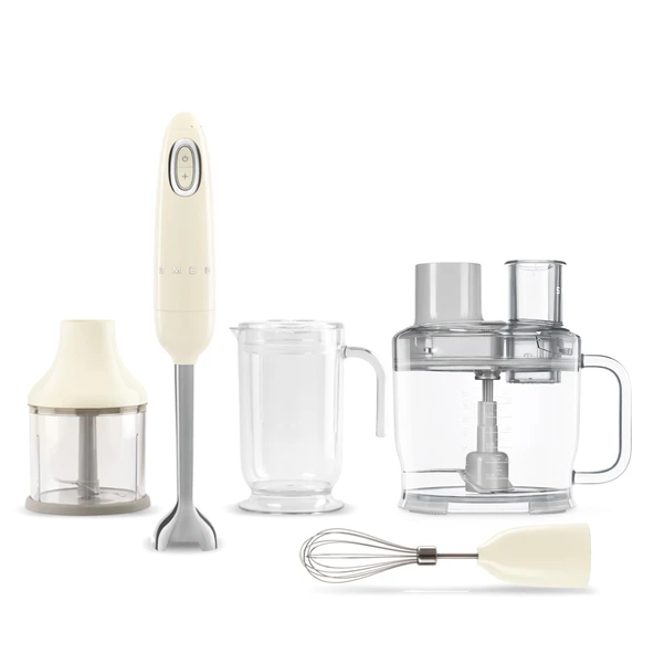 KOBİG Hand Blender & Food Processor Sche – HBF03 with HBFP11 Atament – Retro Style, 350W Motor, Değişken Hız, TritanTM Renew Bowl, 5-in-1 Fonksiyonellik, Cream ürün görseli 1