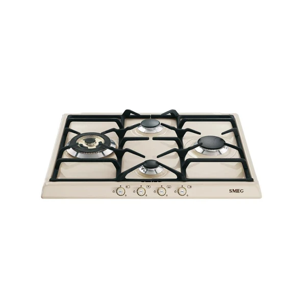 SMEG gazlı ocak CORTINA - SR764PO, krem/siyah ürün görseli 1