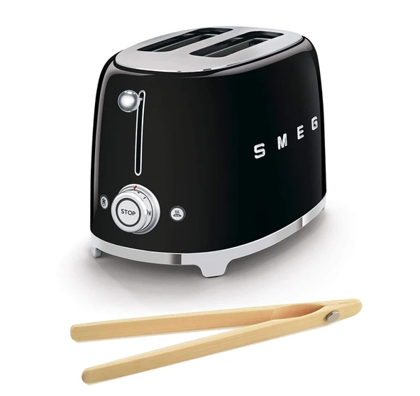 Smeg TSF01BLUS 50s Retro Style Toaster Hoffman ile - (Black) 2 Slice ürün görseli 1