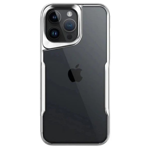 Apple İphone 15 Pro Max Kılıf Boyi Silikon Kapak - Gümüş ürün görseli 1