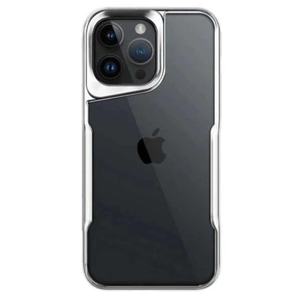 Apple İphone 14 Pro Max Kılıf Boyi Silikon Kapak - Gümüş ürün görseli 1