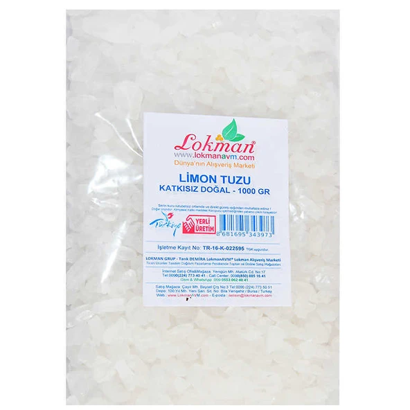 Limon Tuzu Granül Çakıl 1000 Gr Paket - Resim 2