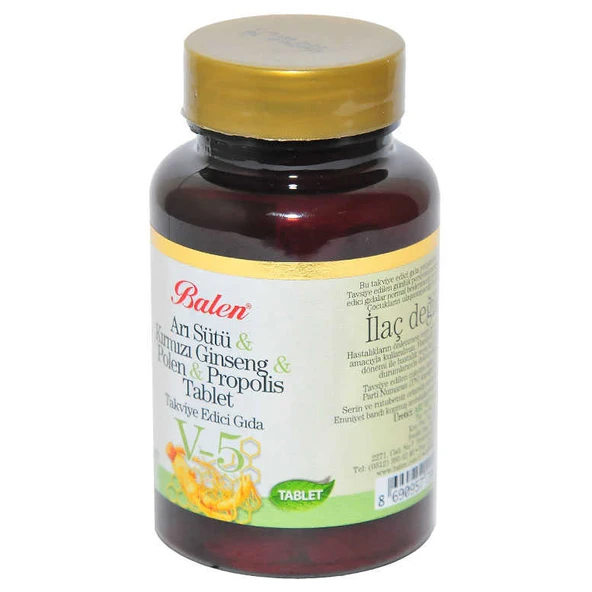 Arı Sütü & Kırmızı Ginseng & Polen & Propolis 60 Tablet - Resim 3