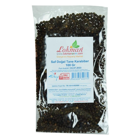 Karabiber Doğal Tane Saf 100 Gr Paket - Resim 2