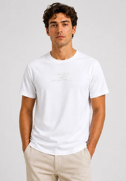Mavi M0613674 Baskılı Beyaz Tişört Loose Fit Baskılı Tişört Erkek T-Shirt ürün görseli 1