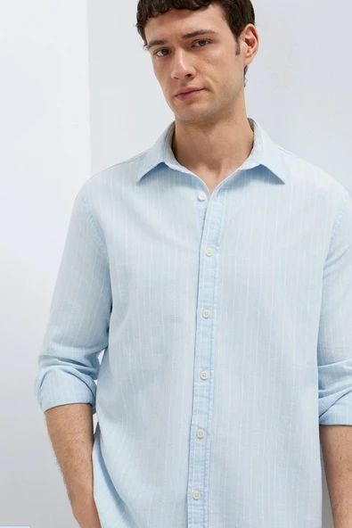 Mavi M0211967 Çizgili Gömlek Regular Fit Erkek Gömlek ürün görseli 1