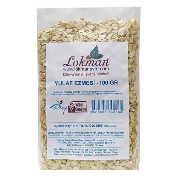 Yulaf Ezmesi Doğal 100 Gr Paket - Resim 2