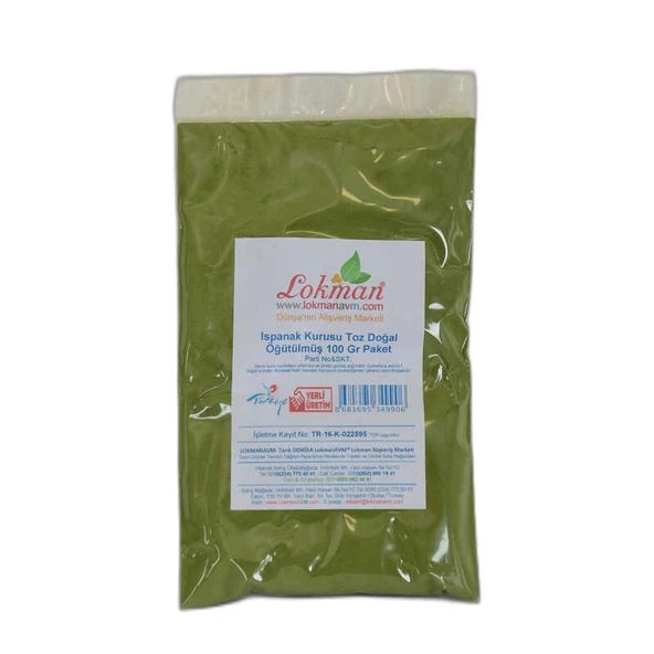 Ispanak Kurusu Toz Doğal Öğütülmüş 100 Gr Paket ürün görseli 1