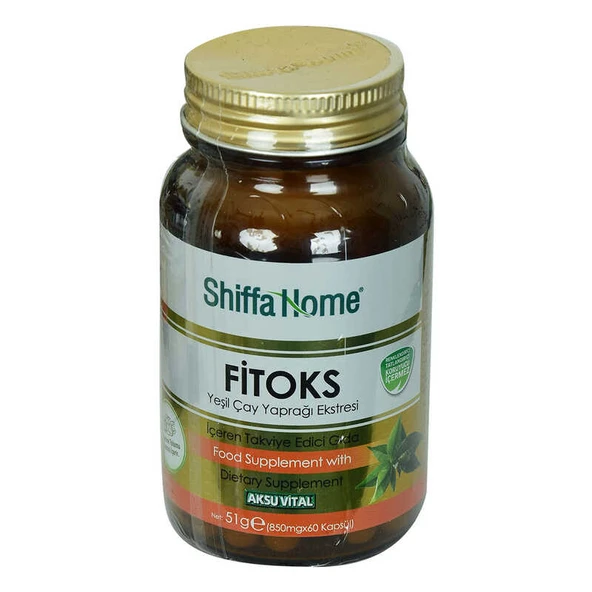 Shiffa Home Fitoks Yeşil Çay Yaprağı Ekstresi Diyet Takviyesi 850 Mg x 60 ürün görseli 1