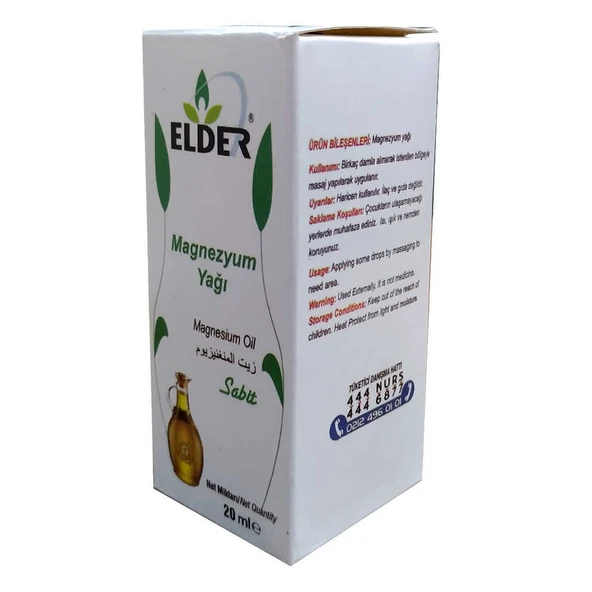 Elder Magnezyum Yağı 20 ML - Resim 4
