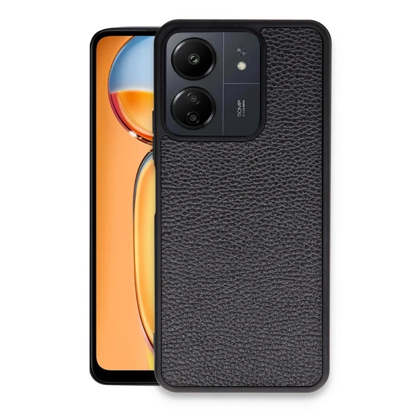 Xiaomi Redmi 13c Kılıf Aras Deri Kapak - Siyah ürün görseli 1