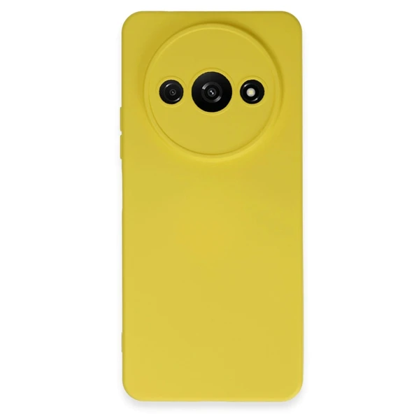 Xiaomi Redmi A3 4g Kılıf Nano İçi Kadife Silikon - Sarı ürün görseli 1