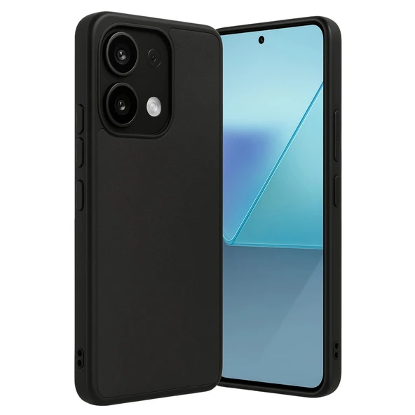 Xiaomi Redmi Note 13 Pro 4g Kılıf Aras Deri Kapak - Siyah ürün görseli 1